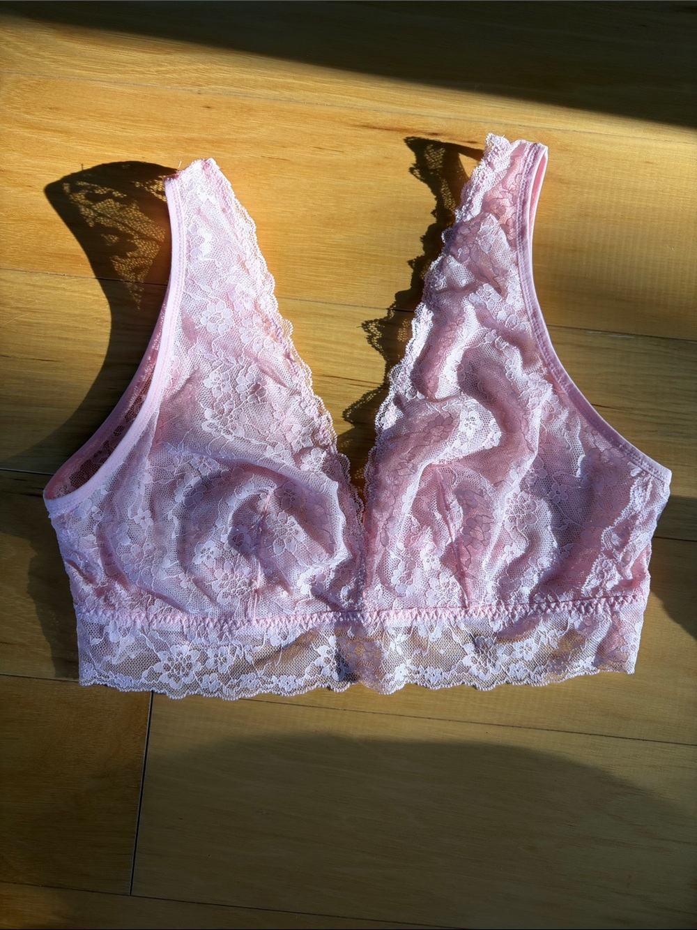 Victorias Secret Lace Bralette XL- Soft Pink